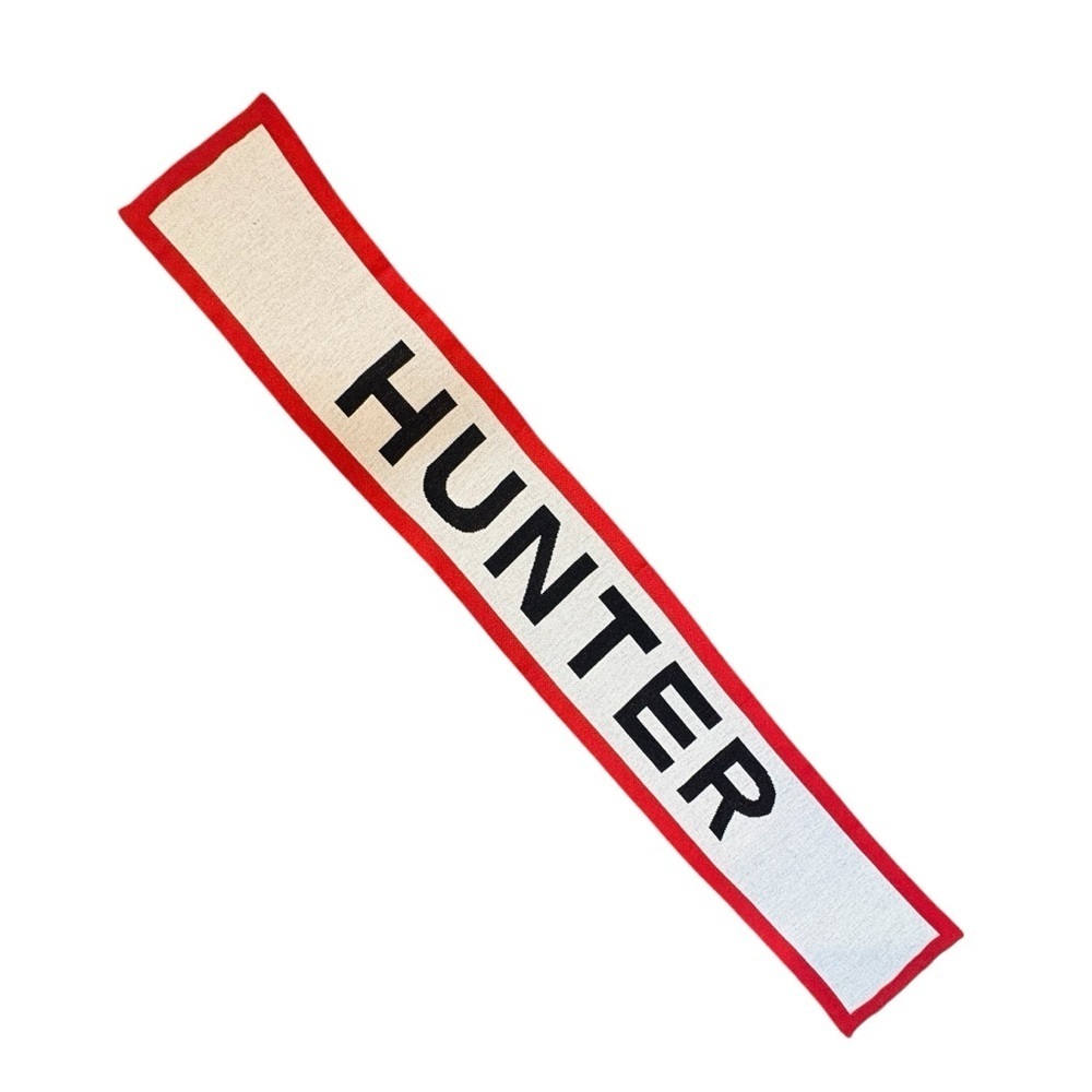 Hunter Scarf Bold Red and White Logo Acrylic Rectangle
